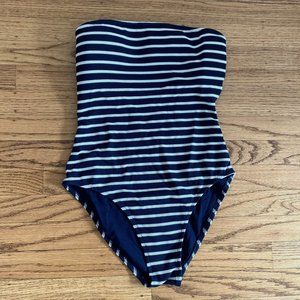 Zara striped one piece swim suit